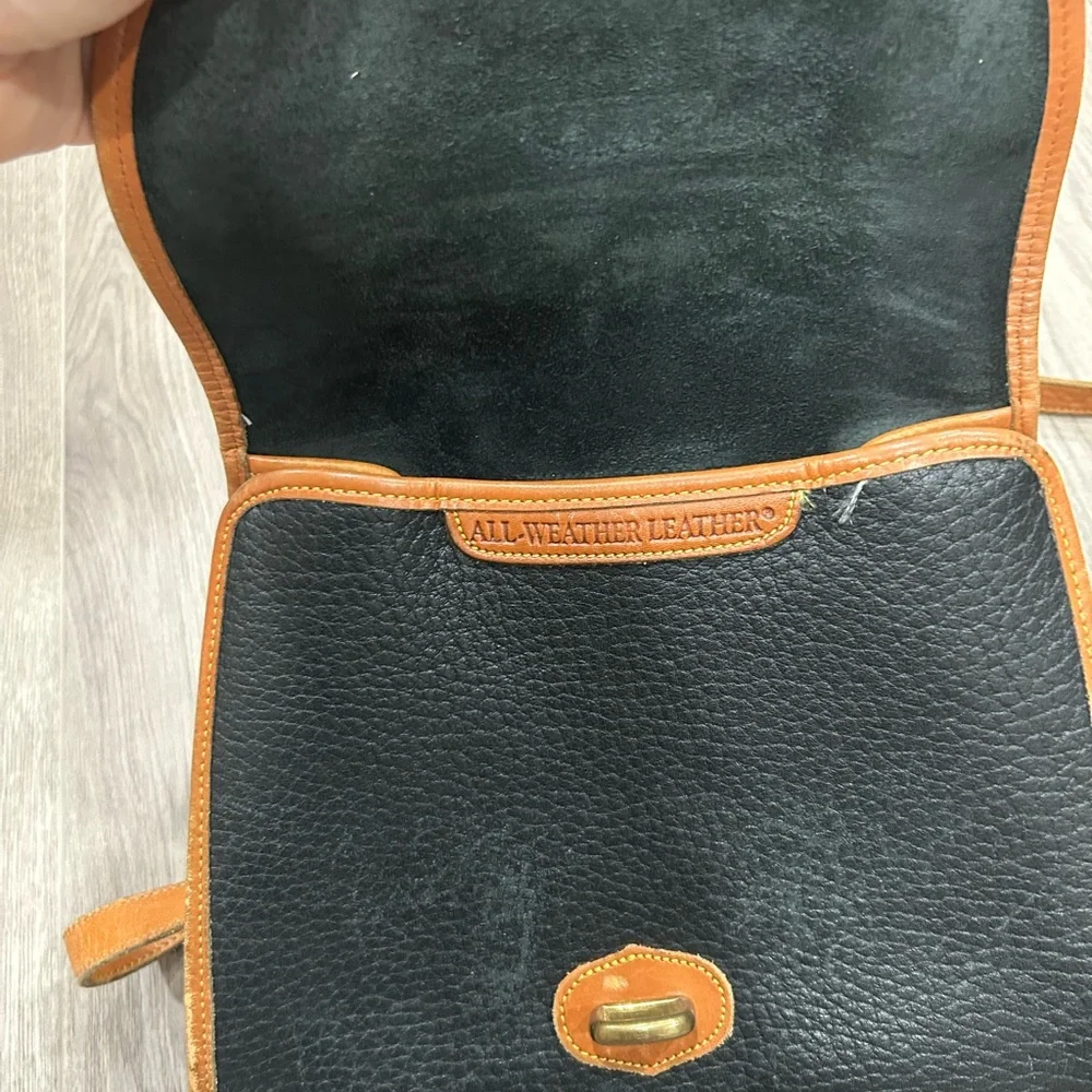 Dooney & Bourke Black and Tan Leather Crossbody Bag - Picture 4 of 7